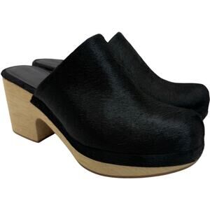 Rachel Comey Bose Clogs In Black Calf Hair Size 8.5